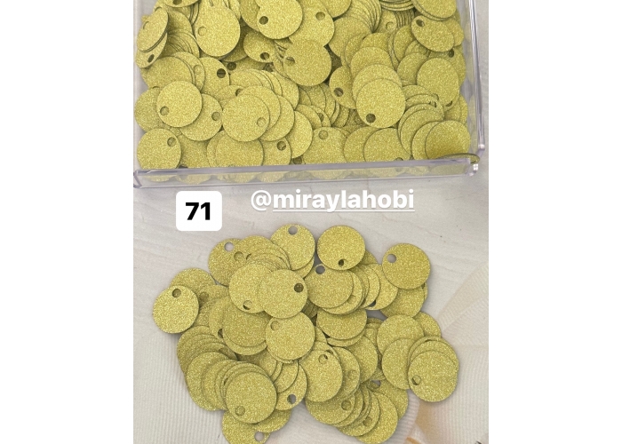 20 mm Pul Çanta, Supla, Patik Pulu 25 gr No:71 Simli Gold