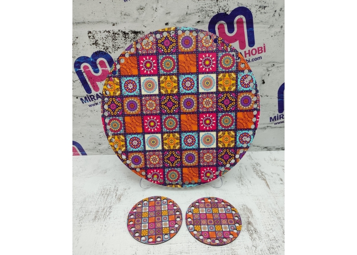 30 cm Uv Baskı Ahşap Taban Seti No:4