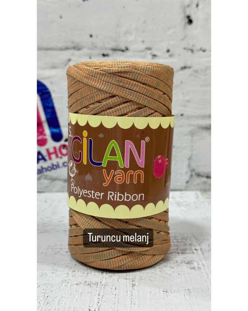 GİLAN YARN POLYESTER RİBBON İPLİK TURUNCU MELANJ