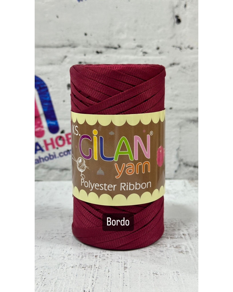 GİLAN YARN POLYESTER RİBBON İPLİK BORDO