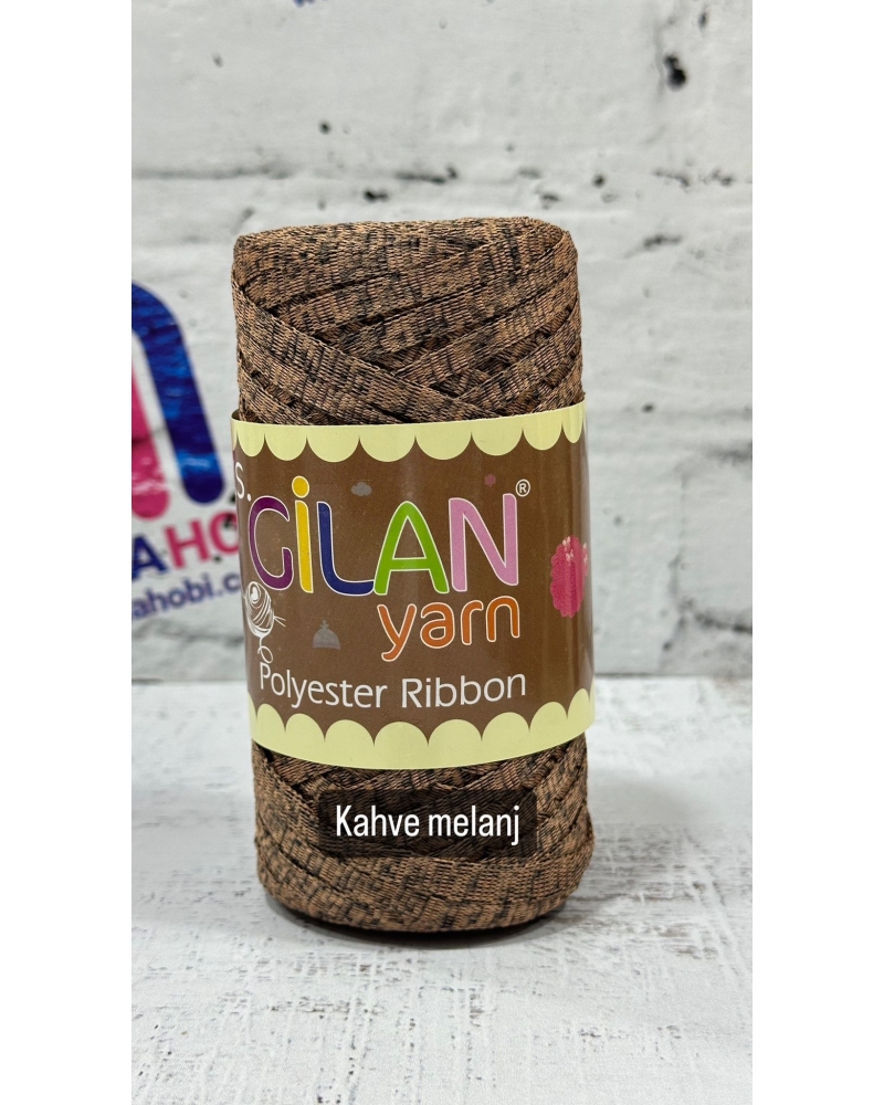 GİLAN YARN POLYESTER RİBBON İPLİK KAHVE MELANJ