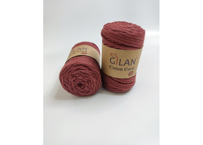 Gilan Yarn Coton Cord 5 mm 250 gr Koyu Kiremit