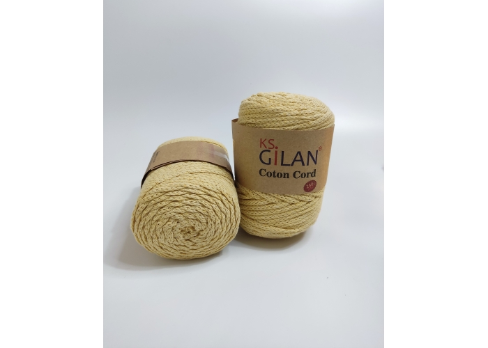 Gilan Yarn Coton Cord 5 mm 250 gr Açık Sarı