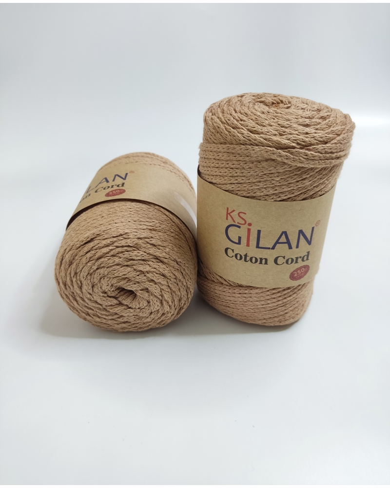 Gilan Yarn Coton Cord 5 mm 250 gr Bej 