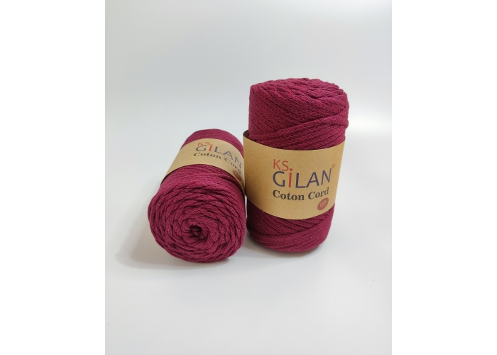 Gilan Yarn Coton Cord 5 mm 250 gr Bordo 