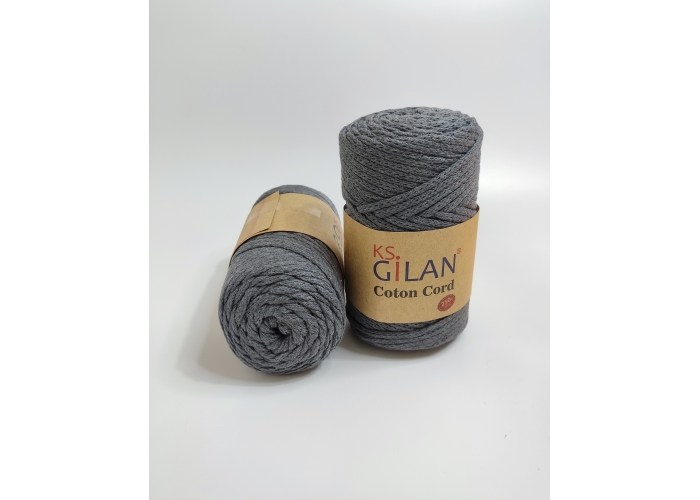 Gilan Yarn Coton Cord 5 mm 250 gr Gri