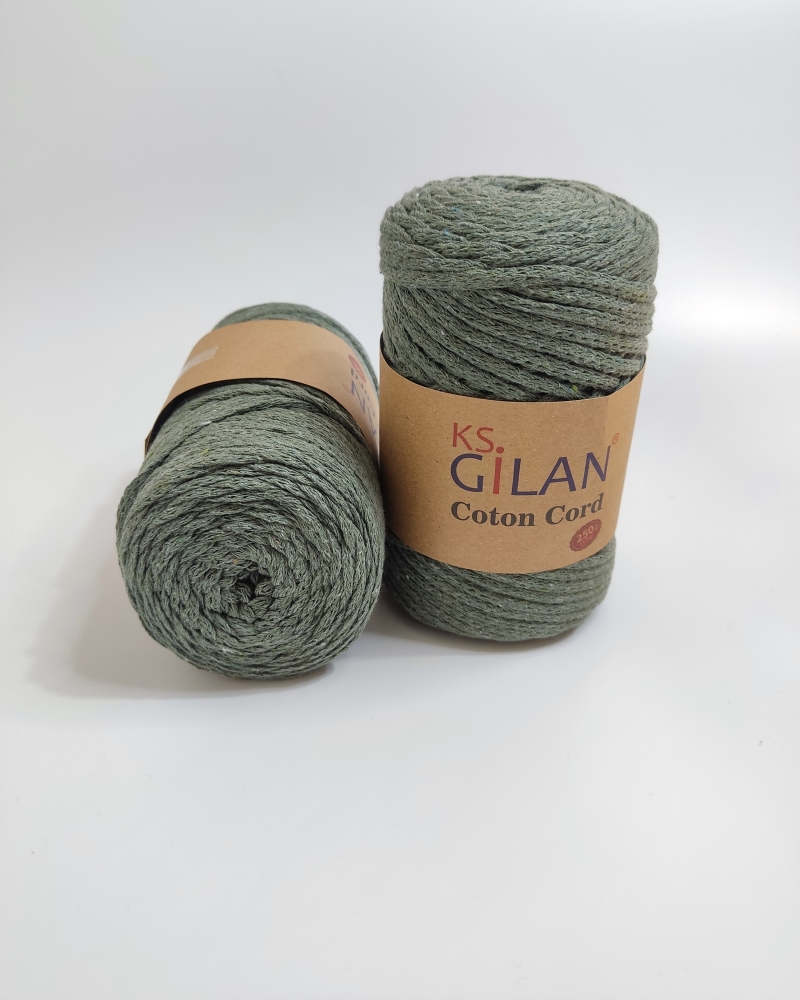 Gilan Yarn Coton Cord 5 mm 250 gr Haki