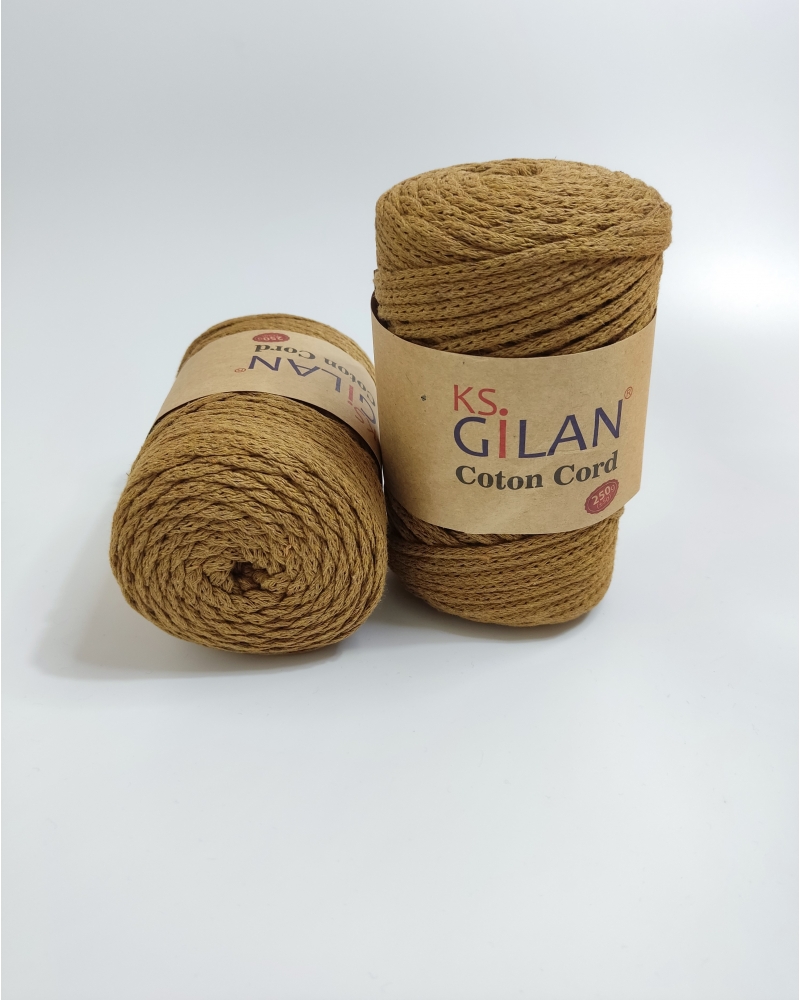 Gilan Yarn Coton Cord 5 mm 250 gr Hardal