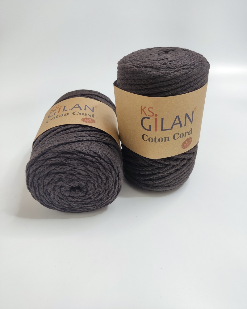 Gilan Yarn Coton Cord 5 mm 250 gr Kahverengi