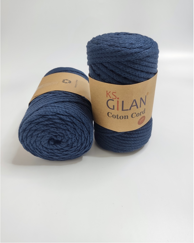 Gilan Yarn Coton Cord 5 mm 250 gr Lacivert 