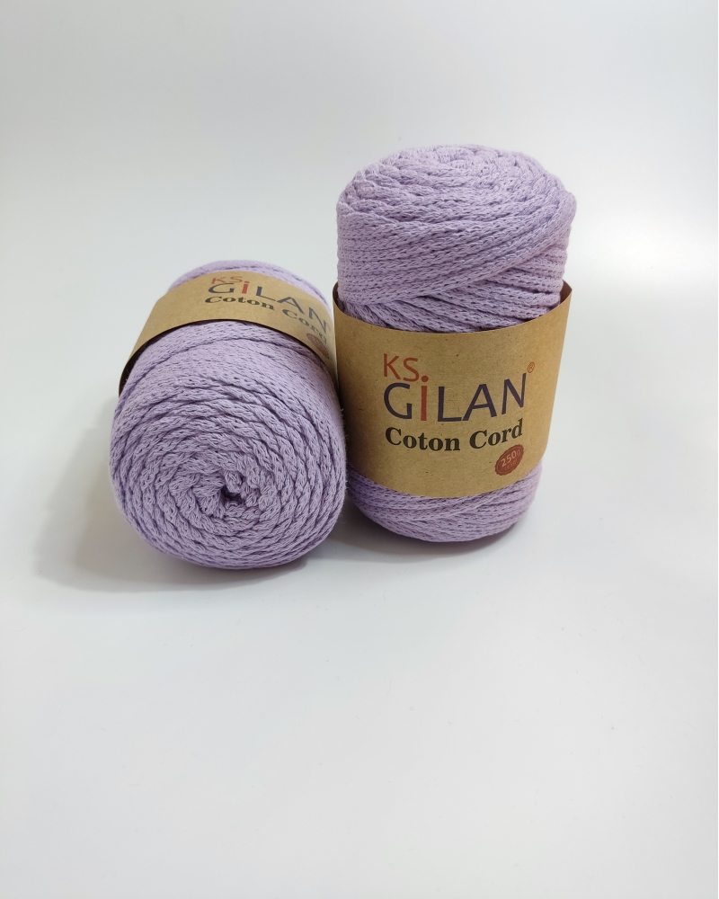 Gilan Yarn Coton Cord 5 mm 250 gr Lila