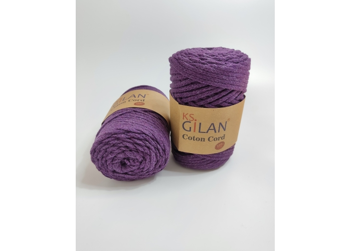 Gilan Yarn Coton Cord 5 mm 250 gr Mor