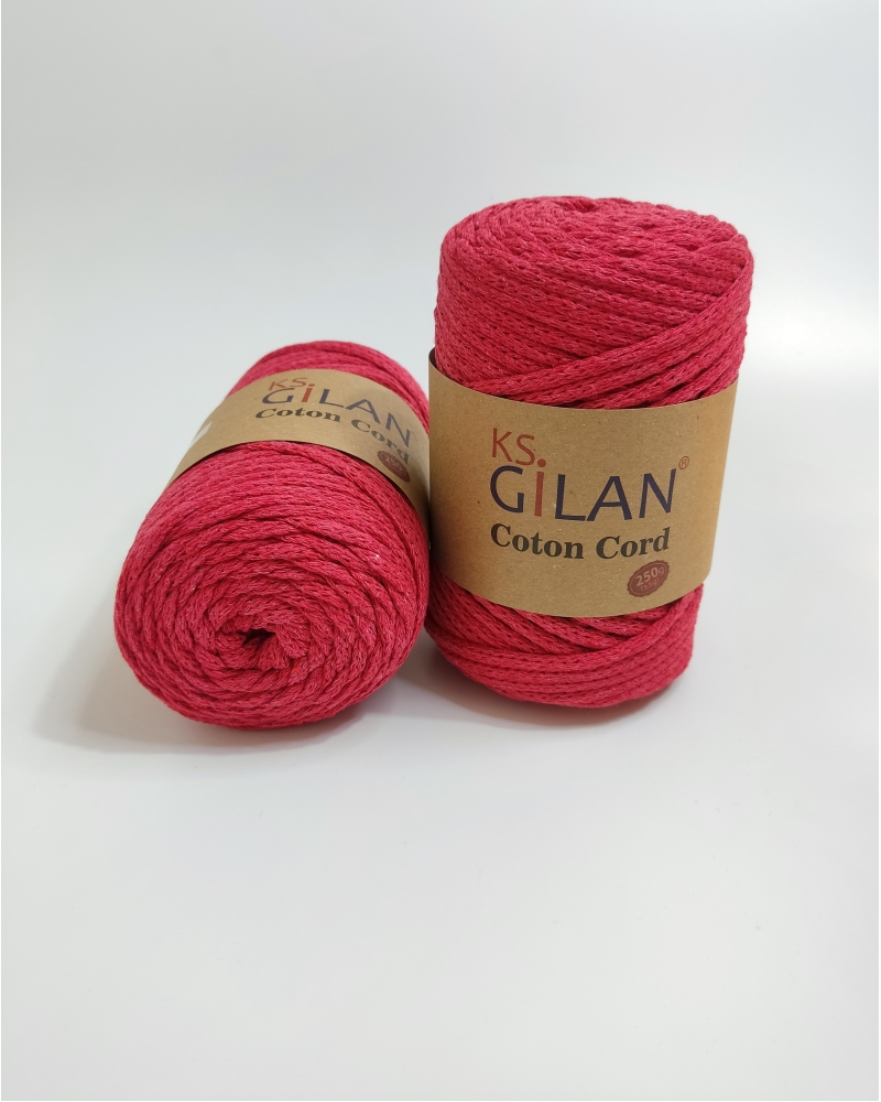 Gilan Yarn Coton Cord 5 mm 250 gr Nar Çiçeği