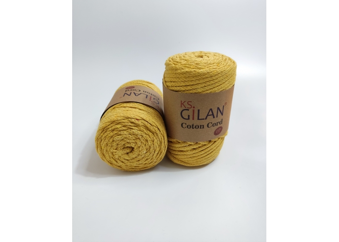 Gilan Yarn Coton Cord 5 mm 250 gr Sarı