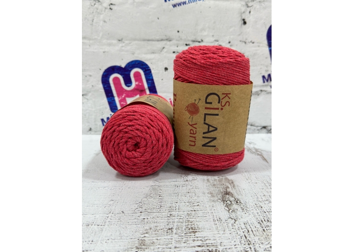 Gilan Yarn Coton Pamuklu Makrome İpi 2 mm 250 gr Nar Çiçeği