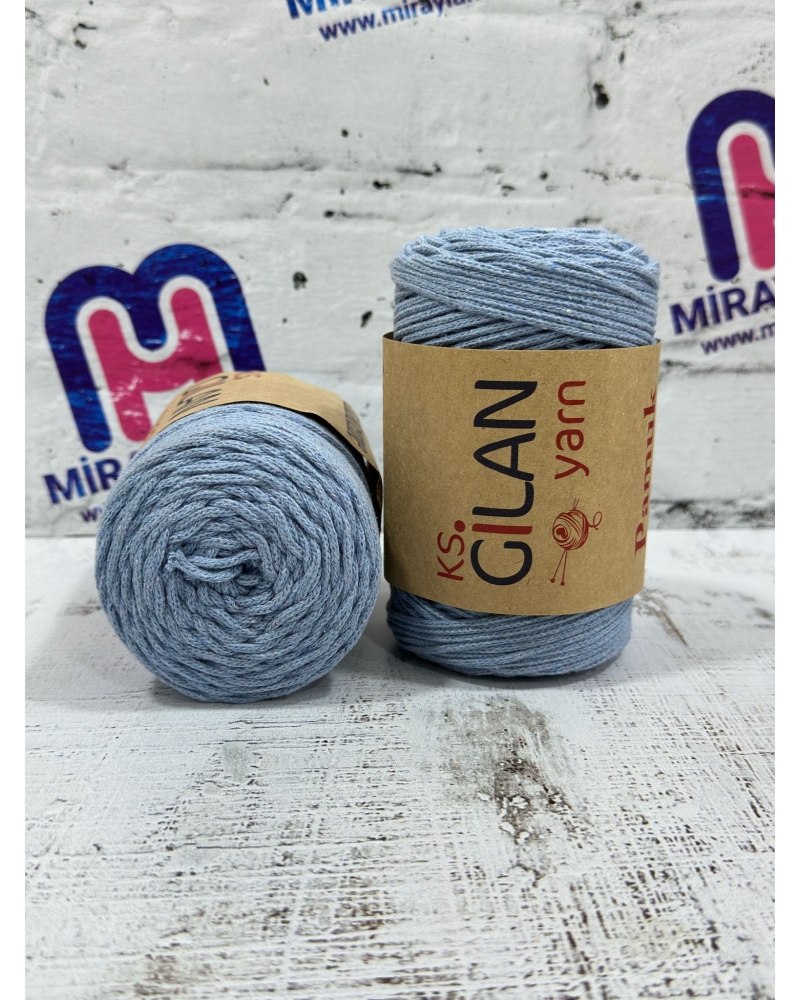 Gilan Yarn Coton Pamuklu Makrome İpi 2 mm 250 gr Mavi