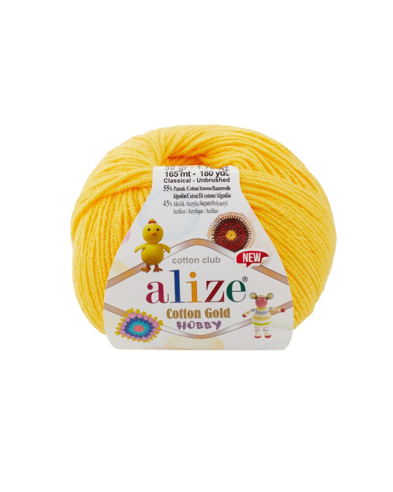 Alize Cotton Gold Hobby New 216 Koyu Sarı 