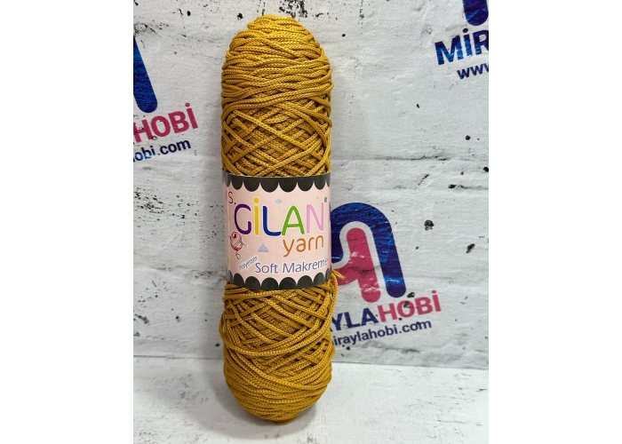 Gilan Yarn 250 gr Polyester Soft Makrome 1111 Hardal