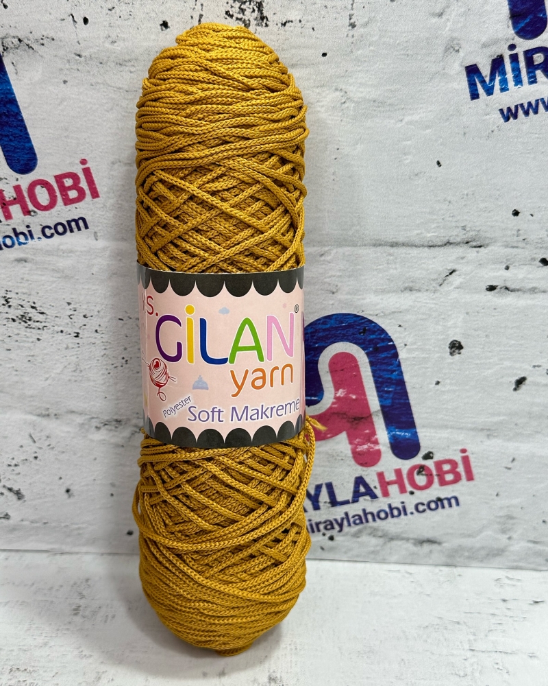 Gilan Yarn 250 gr Polyester Soft Makrome 1111 Hardal