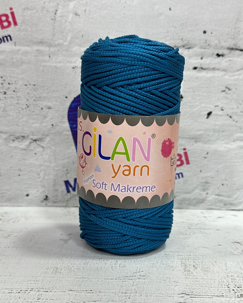 Gilan Yarn 250 gr Polyester Soft Makrome 14437 Petrol Mavi