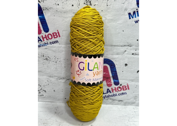 Gilan Yarn 250 gr Polyester Soft Makrome 1294 Safran