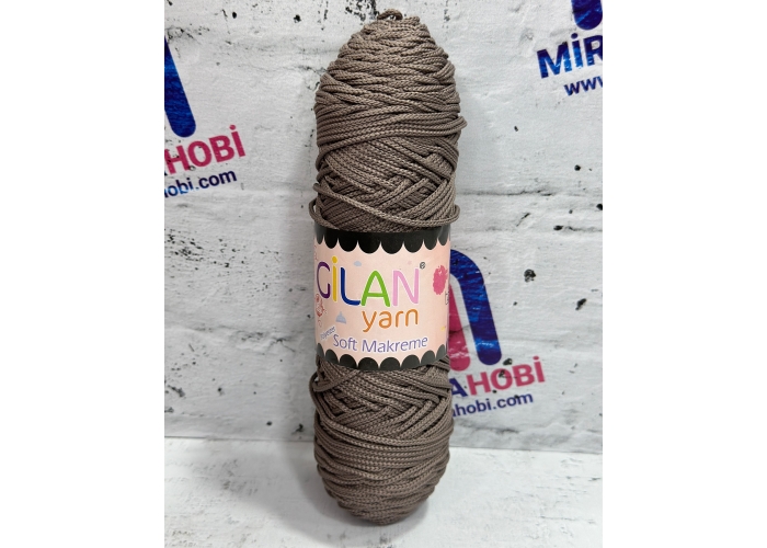 Gilan Yarn 250 gr Polyester Soft Makrome 1257 Koyu Vizon