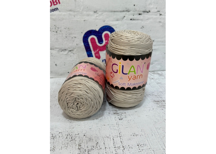 Gilan Yarn 250 gr Polyester Soft Makrome 6383 Taş Rengi