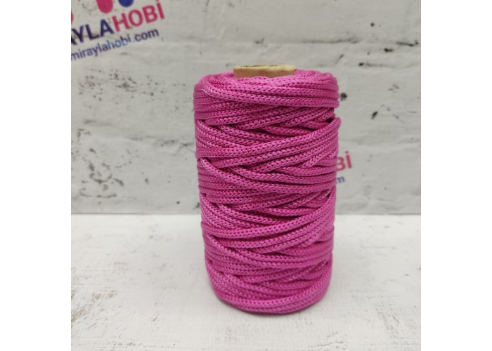 5 mm Polyester Makrome 250 gr Fuşya