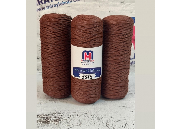 Saltıklar Polyester Makrome iplik 100 gr 2060 Taba