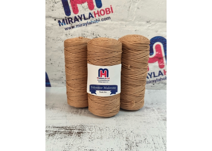 Polyester Makrome iplik 100 gr 32 Nohut