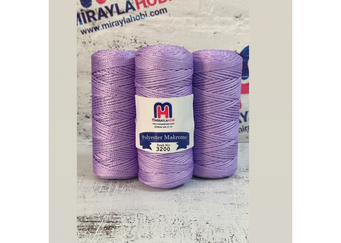 Polyester Makrome iplik 100 gr 3200 Lila