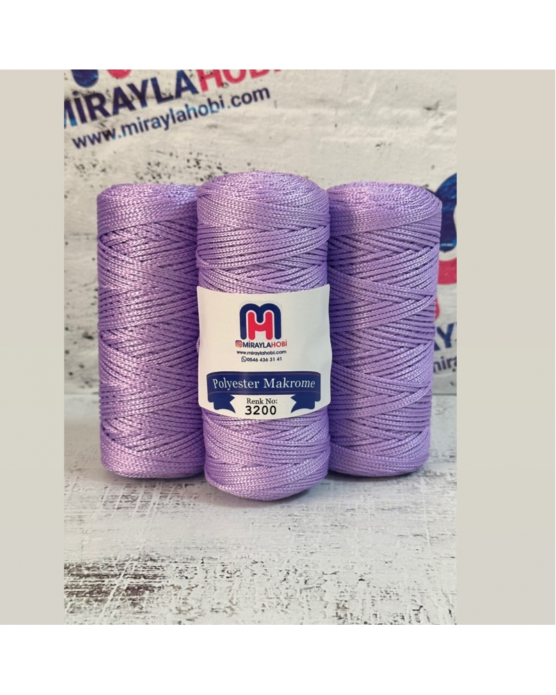 Saltıklar Polyester Makrome iplik 100 gr 3200 Lila