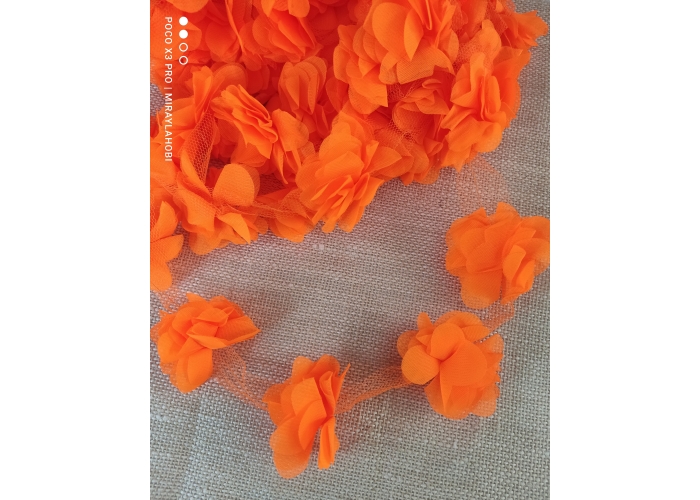 lazer çiçek turuncu 1 metre
